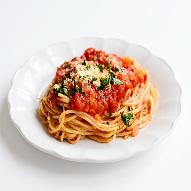 Pasta with Marinara Sauce.