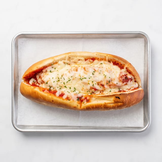 Breaded Chicken Cutlet Parmigiana Hero.