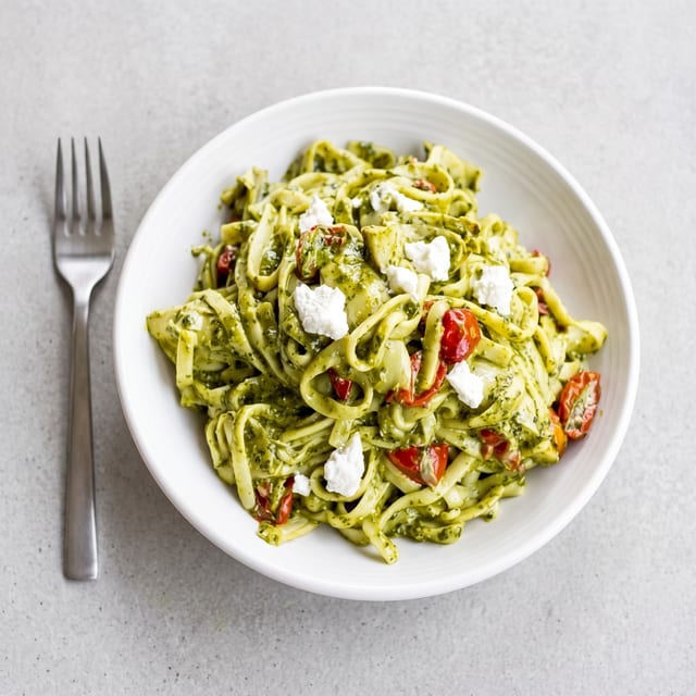 Pasta with Pesto Sauce.