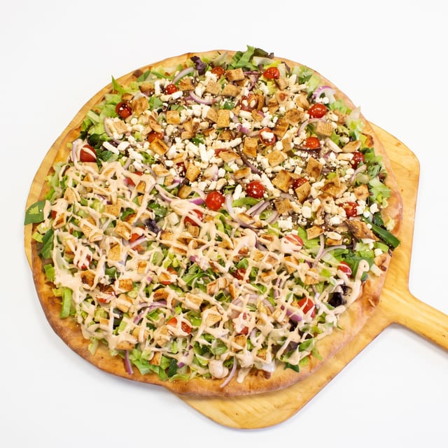 Grilled Chicken Salad Pizza.