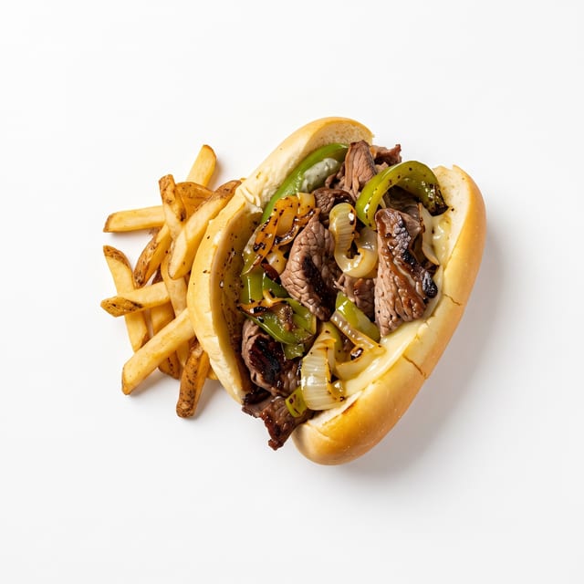 Philly Steak with Burrata Hero.