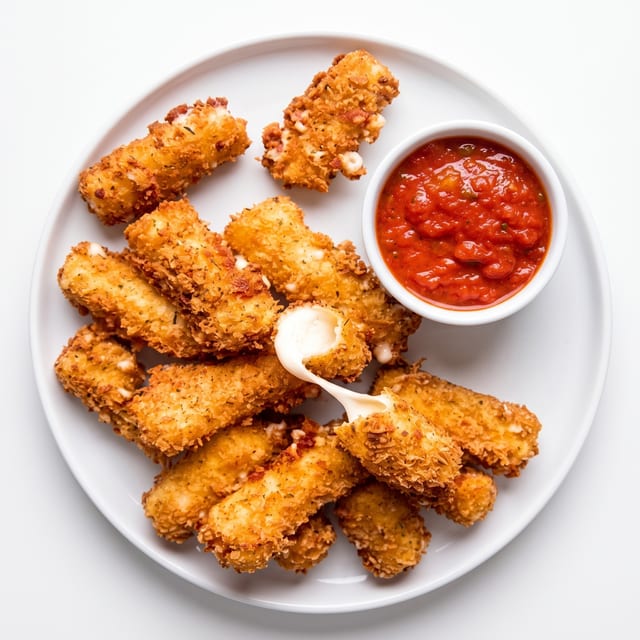 Homemade Mozzarella Sticks.