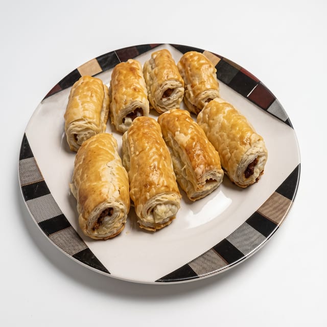 Beef Patty Roll with Cheese and Pepperoni.